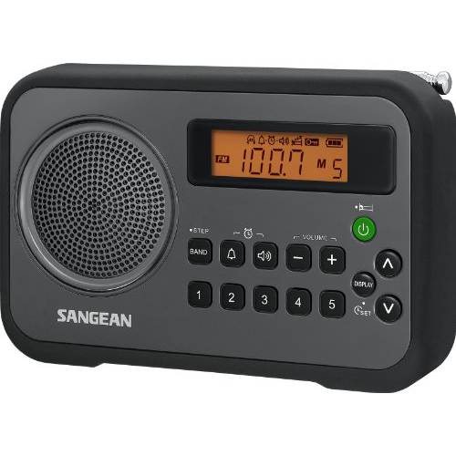 Sangean PR-D18BK AM/ FM/ 휴대용 디지털 라디오 보호 범퍼 (그레이/ 블랙) 블랙/ 그레이