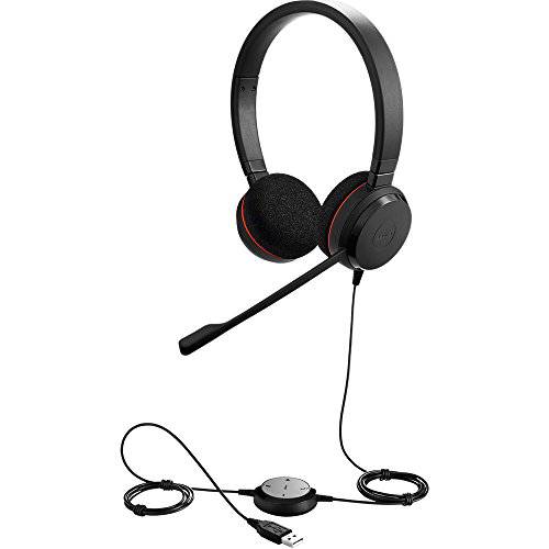 Jabra Evolve 20 UC 스테레오 유선 헤드셋/  음악 헤드폰,헤드셋 (U.S. 리테일 포장, 패키징), 블랙