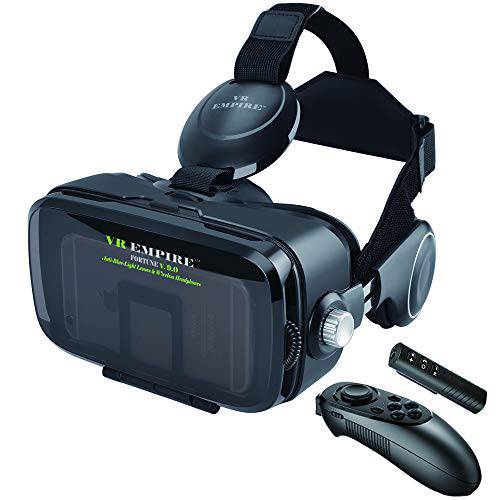 VR 헤드셋 안드로이드 폰/ i 폰 컨트롤러, 120° FOV, 3.5mm 오디오 무선 어댑터, Anti-Blue-Light 렌즈, Fits 모든 Mobile’s Length/  디스플레이 사이즈 Up to 6.7/ 7.2 인치. (BBR)