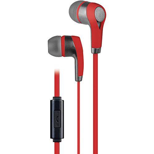 AT&T PE10 in-Ear 스테레오 이어폰, 이어버드 마이크,마이크로폰 레드 (PE10-RED)