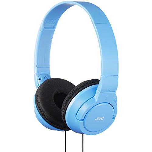 JVC HAS180AN 파워풀 베이스 On-Ear 헤드폰, 헤드셋 - 라이트 블루