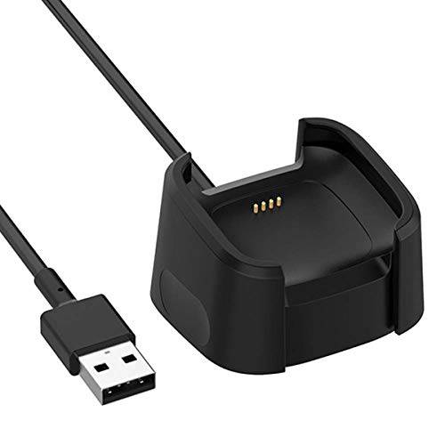 EXMRAT 호환가능한 핏빗 베르사 2 충전기 (Not 베르사/ 베르사 라이트), 교체용 USB 충전 도크 스탠드 케이블 베르사 2 스마트 워치