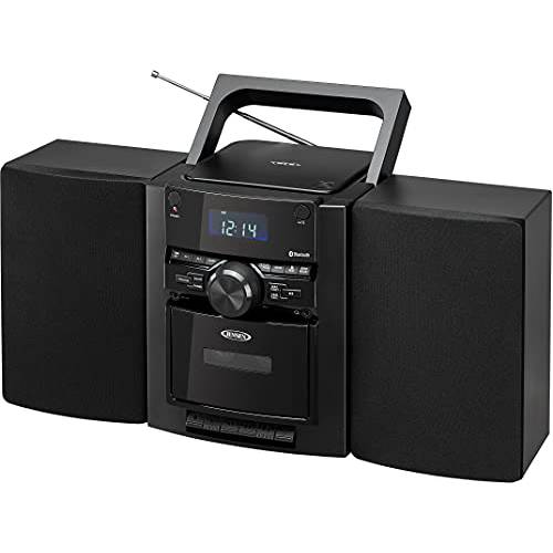 젠슨 CD-785 휴대용 블루투스 CD 음악 시스템 카세트 and PLL AM/ FM 라디오