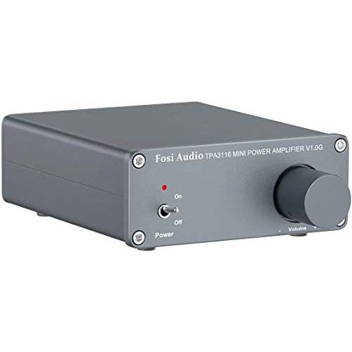 Fosi 오디오 V1.0G 파워 앰프 50W x 2 미니 스테레오 오디오 2 채널 Class D 앰프 Hi-Fi 프로페셔널 디지털 앰프 19V 4.74A 파워 어댑터 가정용 스피커