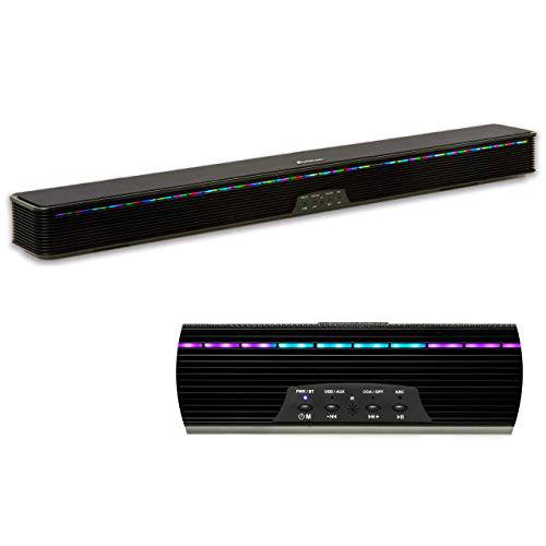 사운드바 스피커 RGB LED 라이트 바 Several 컬러 Perfect 사운드 and 엔터테이먼트 시스템 TV 벽면 마운트 블루투스 AUX 광학 and HDMI 연결