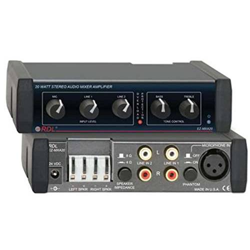 RDL EZ-MXA20 20 와트 스테레오 오디오 믹서,휘핑기 앰프 EQ