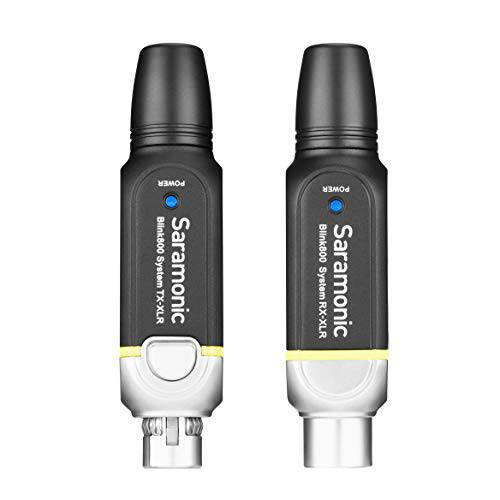 Saramonic 5.8GHz 무선 Plug-On XLR 시스템 다이나믹 and Battery-Powered 마이크 Plug-in XLR 리시버 (Blink 800 B2)