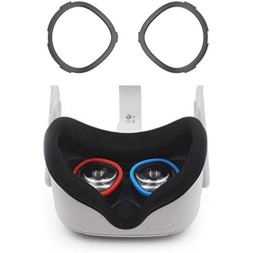 Olixar 렌즈 프로텍터 오큘러스 퀘스트 2 VR 헤드셋 - 방지 your 글라스 from 고양이스크래치,할퀴기,긁힘 your 오큘러스 퀘스트 2 렌즈 - 3 사이즈 포함, 사용 your Favourite 쌍, 세트 - 레드&  블루