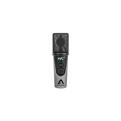 Apogee 마이크 플러스 - 스튜디오 퀄리티 USB 마이크,마이크로폰 카디오이드 콘덴서 마이크 캡슐,  빌트인 마이크 Pre-Amp& Zero-Latency 헤드폰 출력