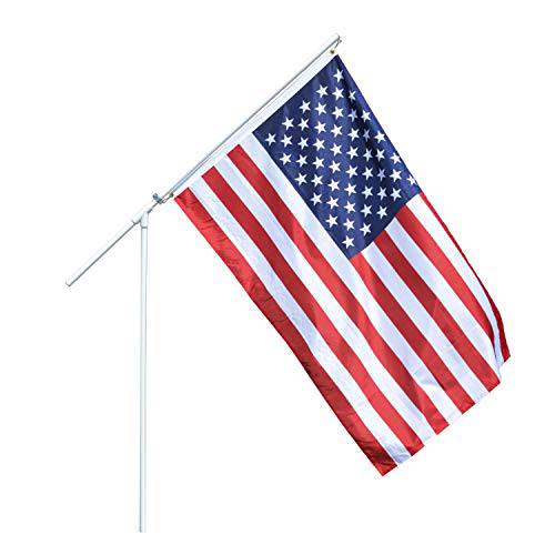 휴대용 깃발 기둥 - 프리미엄 Flagpole 캠핑, The 비치, Tailgating, 포함 3x5 아메리칸 깃발, Made of 하이 등급 PVC