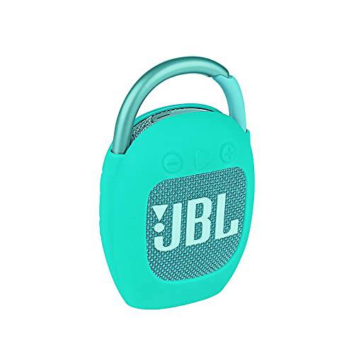Mavolus 실리콘 보호 케이스 호환가능한 JBL 클립 4 휴대용 블루투스 스피커, 그린