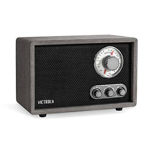 Victrola Linden 우드 블루투스 라디오, 그레이, VRS-5000-GRY