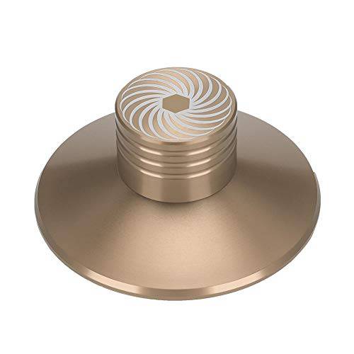 Socobeta 비닐 LP레코드 클램프 휴대용 오디오 디스크 턴테이블 스테빌라이저 클램프 알루미늄 무게 Clamp(Gold)