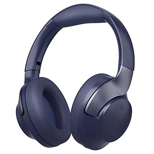 REETEC 액티브 Noise-Canceling 헤드폰,헤드셋 무선 오버이어 헤드셋 블루투스 V5.0, 30H 재생시간 편안 호환 노트북 여행용/ Work, 블루