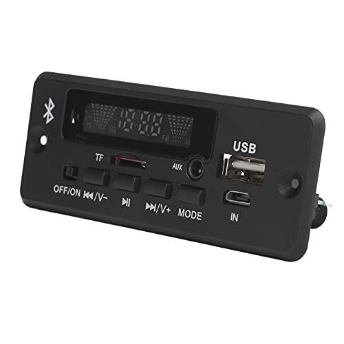 Archuu 블루투스 MP3 디코딩 보드 모듈, 범용 블루투스 5.0 MP3 WAV 디코딩 보드 모듈 MP3 디코더 보드 블루투스 통화 스피커 앰프 오디오 리시버 Module(Black)