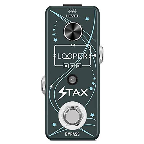 Stax Looper 기타 페달 Unlimited Overdubs 10 분 of 루핑, 1/ 2 타임 USB to 수입 and Export 루프 3Mode 미니 사이즈 True 바이패스