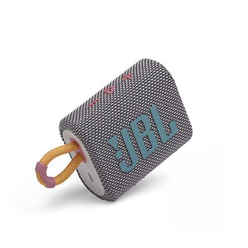 JBL 고 3: 휴대용 스피커 블루투스, 내장 배터리, 방수 and 방진 기능 그레이 JBLGO3GRYAM