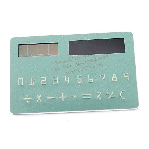 iSaddle Doulex 미니 슬림 신용 카드 태양광 파워 계산기 스몰 포켓 계산기