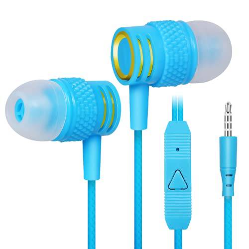UrbanX R2 유선 in-Ear 헤드폰,헤드셋 마이크 LG Stylo 6 Tangle-Free 케이블, 소음 차단 이어폰, 딥 베이스, in-Ear 버드 실리콘 팁