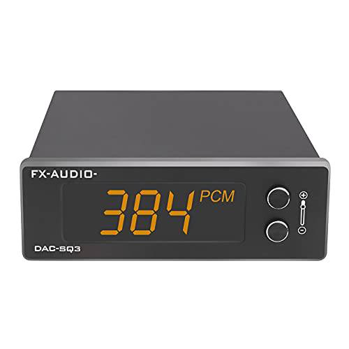 FX 오디오 DAC-SQ3 미니 USB DAC XMOS XU208 ES9038Q2M 32bit/ 384KHz 오디오 앰프 디코더 블랙