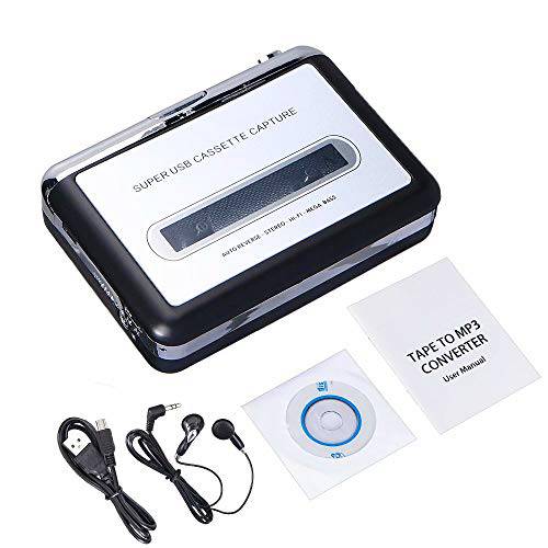 Paddsun 테이프 to PC USB 카세트 to MP3 컨버터, 변환기 캡쳐 디지털 오디오 음악 플레이어 케이블 헤드폰,헤드셋 and 소프트웨어