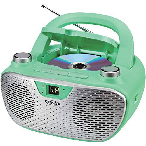 젠슨 CD-485-GR 휴대용 스테레오 CD 플레이어 AM/ FM 스테레오 라디오