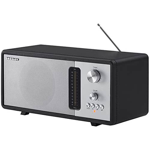 Crosley CR3037B-BK 조화 모던 블루투스 FM 테이블탑 라디오, 블랙