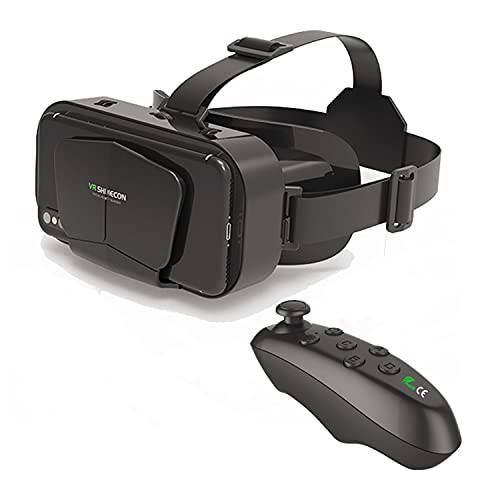 3D VR 헤드셋 컨트롤러, VR 글라스 Blu-ray 아이 보호 라이트&  스몰, 워치 영화,  비디오&  플레이 게임, 지원 4.7-7.0” 스마트폰. (with 리모컨)