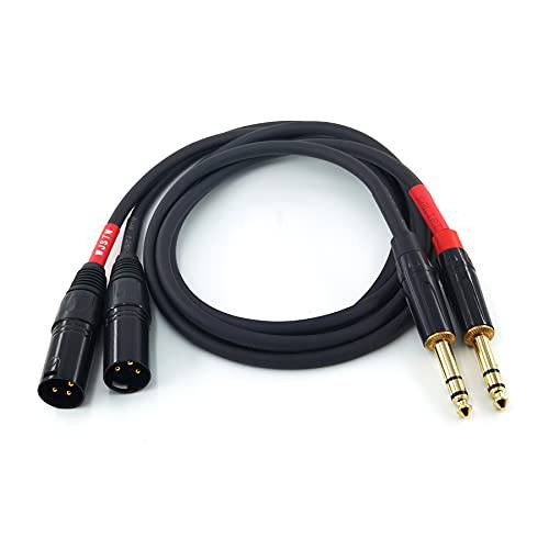 WJSTN-024 1/ 4 인치 TRS to XLR Male 케이블, 밸런스 6.35mm TRS 플러그 to 3-pin XLR Male, 쿼터 인치 TRS Male to XLR Male 마이크,마이크로폰 Cable(3FT)