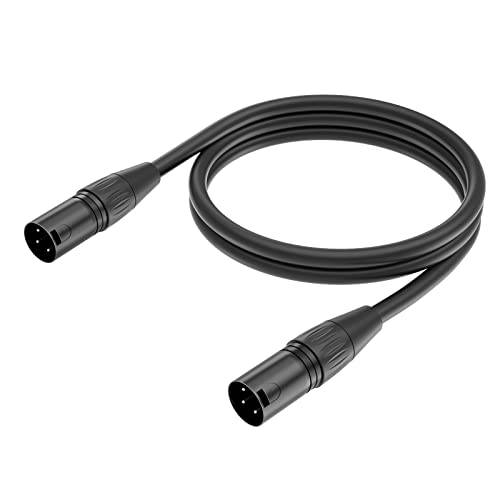 XLR 케이블 Male to Male, Yinker 3 핀 Male to Male 마이크,마이크로폰 케이블 Oxygen-Free 구리 (5ft/ 1.5m, 1pack)