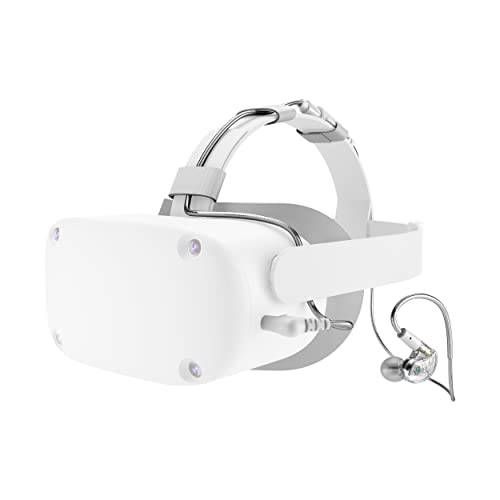 MEE 오디오 M6 VR Multiplatform in-Ear 게이밍 헤드폰,헤드셋 오큘러스 퀘스트 1/ 2, Other VR 헤드셋, and Other 디바이스, 클리어