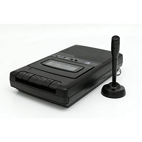 GPO CRS132 클래식 테이블 탑 카세트 레코더 USB (블랙)