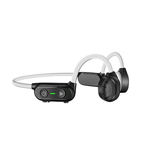 Hiteblaz 무선 골전도 헤드폰,헤드셋, 무통 블루투스 5.0 스포츠 이어폰 스몰 이어, IPX6 방수, 롱 배터리 Life, Open-Ear 헤드셋 마이크, Ultra-Light 런닝 AS10 (그레이)