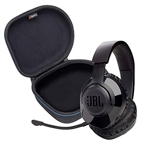 JBL Quantum 350 무선 Over-Ear 퍼포먼스 게이밍 헤드폰 번들,묶음 gSport 디럭스 여행용 케이스 (블랙)