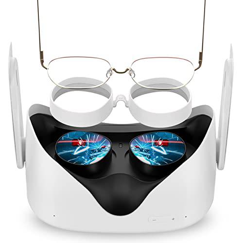 SUPERU S 실리콘 Anti-scratch 렌즈 보호 - VR 글라스 스페이서 호환가능한 오큘러스 고/ 오큘러스 퀘스트 1/ 오큘러스 퀘스트 2/ 오큘러스 리프트 S - VR 액세서리 방지 글라스 from 고양이스크래치,할퀴기,긁힘 VR 렌즈 (화이트)