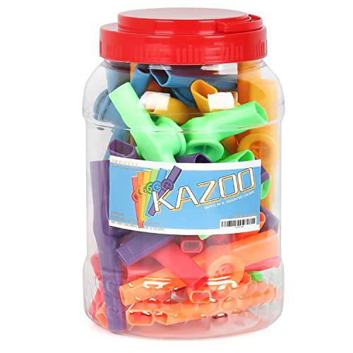 MUSCELL Kazoo 뮤지컬 악기, 36pcs 플라스틱 Kazoos 병 포장, 패키징 - 멀티 컬러