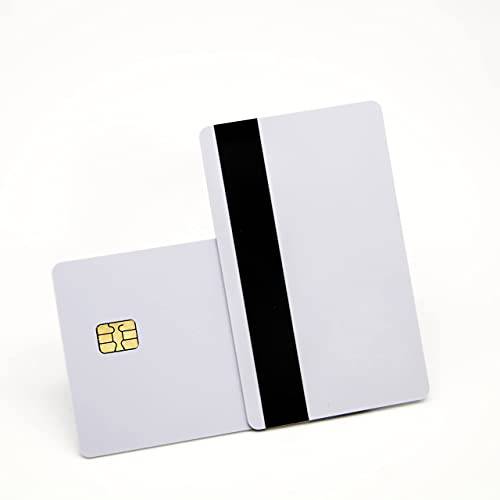 100Pack-SLE4442 칩 카드 w/ Hico 2 트랙 mag Stripe￡￢Blank 스마트 접촉 IC Card￡￢SLE4442 카드 화이트 승화 인쇄가능 as 선물 카드 VIP 카드