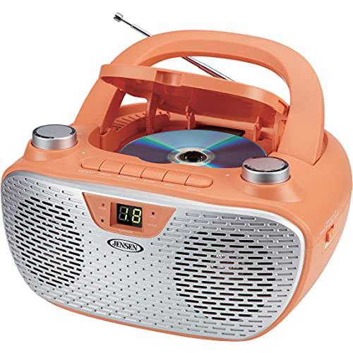 젠슨 CD-485-CL 휴대용 스테레오 CD 플레이어 AM/ FM 스테레오 라디오