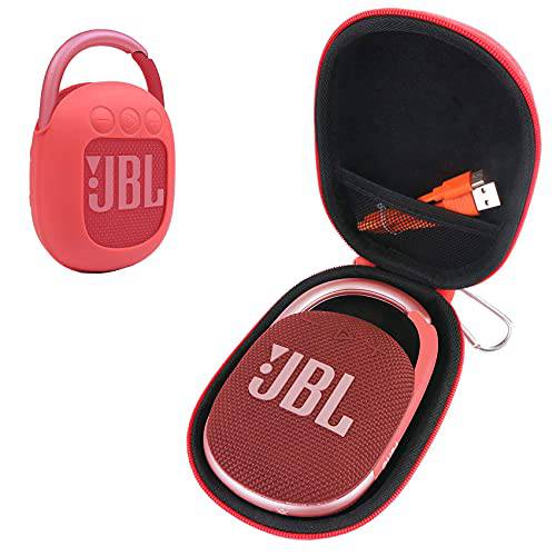 Aenllosi 실리콘 and 하드 캐링 케이스 호환가능한 JBL 클립 4 방수 휴대용 블루투스 스피커