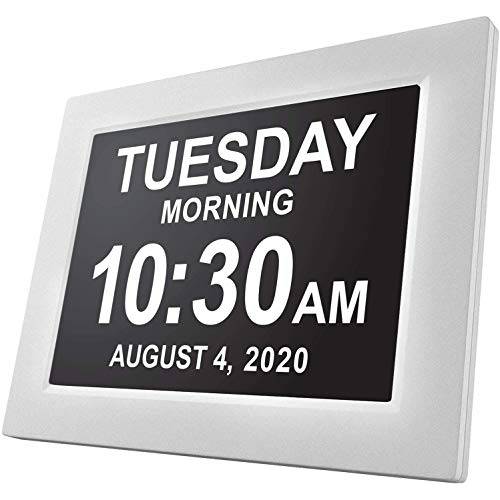 【New 2022】American 라이프타임 Day 시계 라지 디지털 시계 라지 디스플레이 날짜 and day of the Week, 디지털 벽시계 라지 디스플레이 알츠하이머환자 products 노인 노인, 시계 노인 (WH