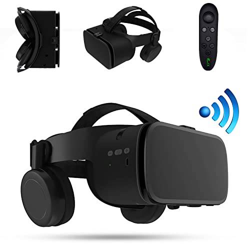 VR 헤드셋 VR 고글 무선 리모컨 컨트롤러, 3D VR 글라스 3D 영화 비디오 플레이 게임, VR 세트 IOS 안드로이드 폰 아이폰 13 12 11 프로 미니 X R S 맥스 삼성 갤럭시