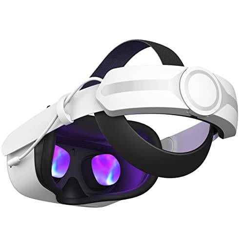 헤드 스트랩 오큘러스 퀘스트 2 배터리 팩, APZDY 5000mAh 고속충전 VR 파워, 경량 조절가능 Elite 스트랩 강화 편안한 and 재생시간 in VR, 악세사리 메타/ 오큘러스 Quest2