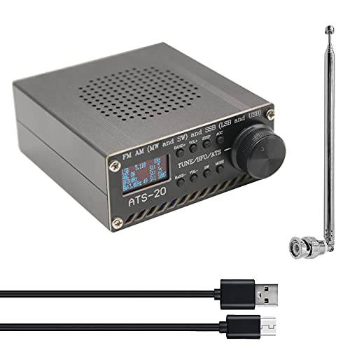 모든 밴드 Si4732 휴대용 단파 라디오 ， FM AM (MW SW) SSB (LSB USB) Airband 라디오 리시버 스캐너 소형,휴대용 라디오 레코더 알루미늄 합금 케이스, Built-in 배터리, 스피커, 안테나
