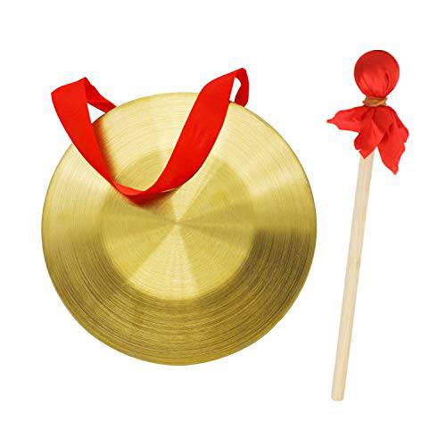 GTHER 15cm 5.9in 중국 전통 퍼커션 악기 Gong 나무 망치 Beater 망치&  걸수있는 스트링
