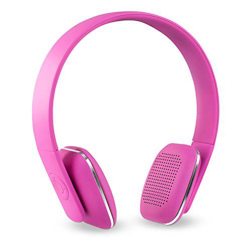 획기적인 테크놀로지 핑크 충전식 무선 블루투스 헤드폰,헤드셋 고무 마감 (ITHWB-700-PNK)