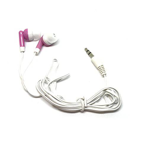 TFD 도구 Wholesale 벌크, 대용량 이어폰, 이어버드 헤드폰,헤드셋 500 팩 아이폰, 안드로이드, MP3 플레이어 - 핑크
