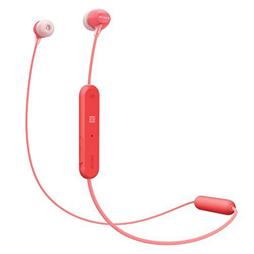 소니 WI-C300 무선 In-Ear 헤드폰,헤드셋, 레드 (WIC300/ R))