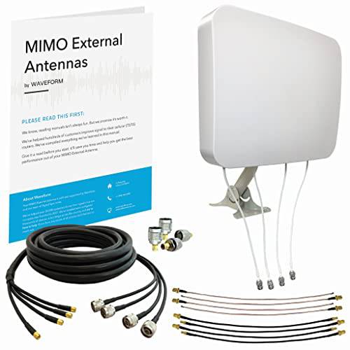 MIMO 4x4 패널 외장 안테나 키트 4G LTE/ 5G 핫스팟&  라우터 (풀 키트)