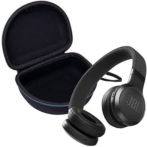 JBL 라이브 460NC 무선 On-Ear Noise-Cancelling 헤드폰,헤드셋 번들,묶음 캐링 케이스 (블랙)