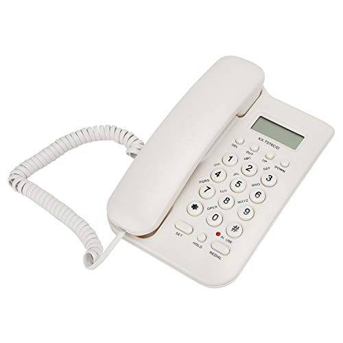 Tosuny 유선 폰, KXT076 유선 유선전화 전화 가정용 오피스 학교, 지원 FSK and DTMF 듀얼 System(White)